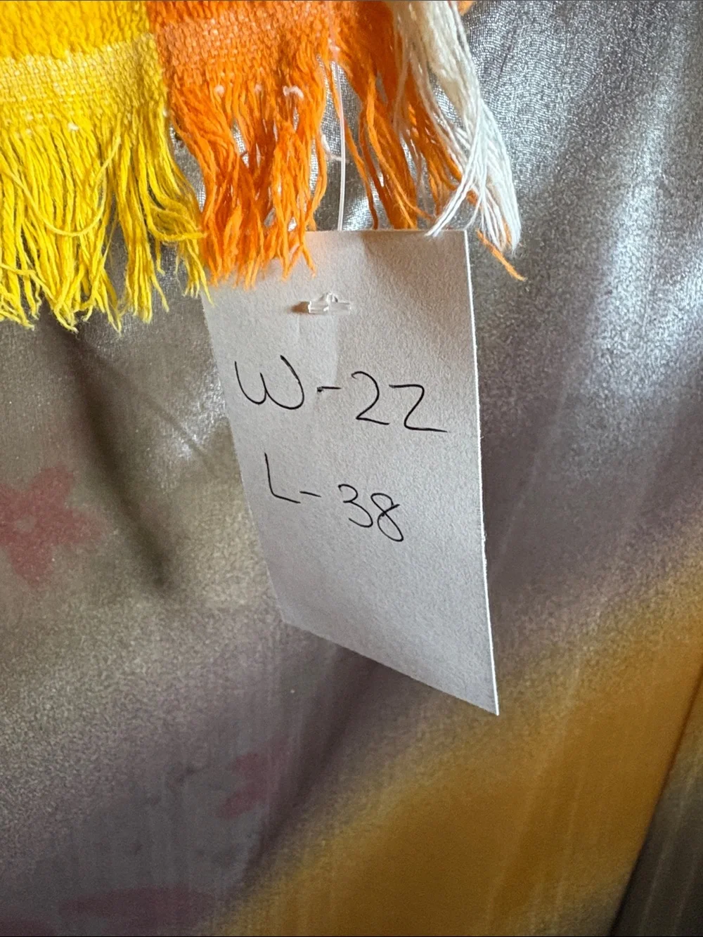 Vintage Cannon Orange Striped Cotton Towel 22 x 38. QQ